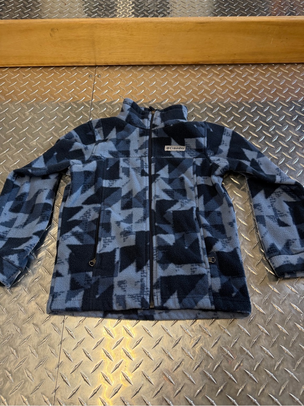 Columbia Kids Blue & Navy Geo-Print Puffer Jacket